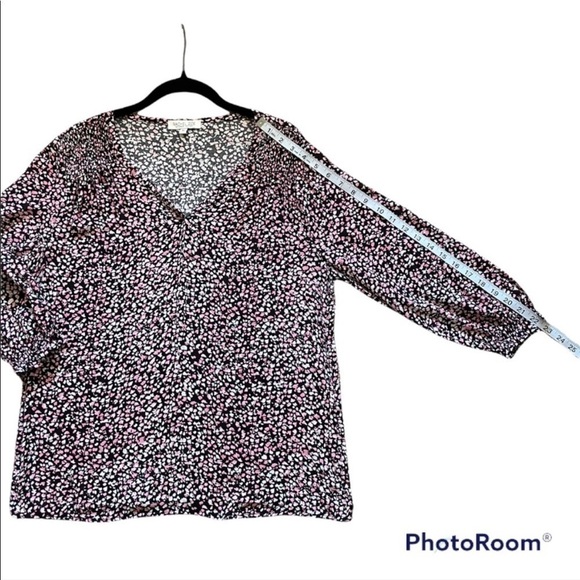 Rachel Zoe V Neck Floral Blouse | M - Picture 5 of 6